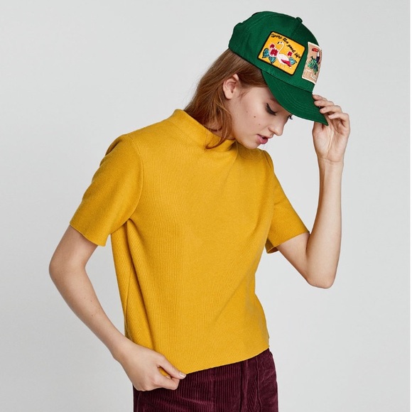 Zara Tops - FLASH SALE: Soft-touch high neck t-shirt